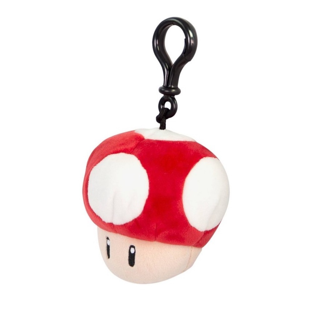 NWT! Club Mocchi Mocchi Super Mario Mushroom Plush Clip-On - Picture 4 of 10